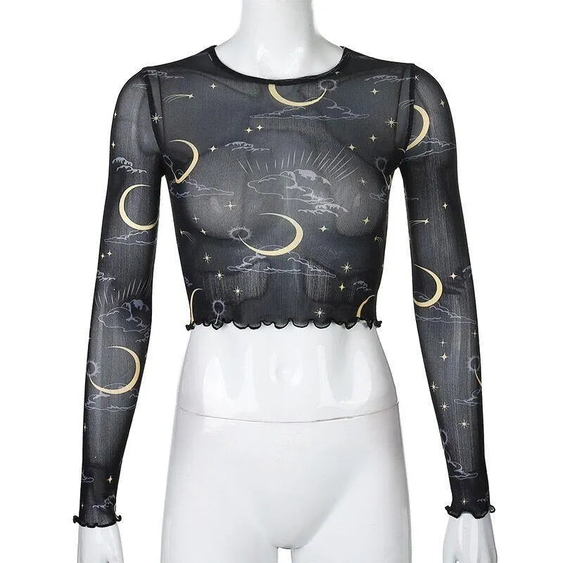 Moon Sun Mesh Top