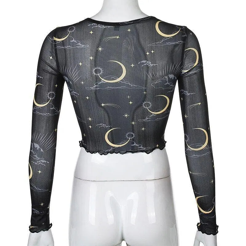 Moon Sun Mesh Top