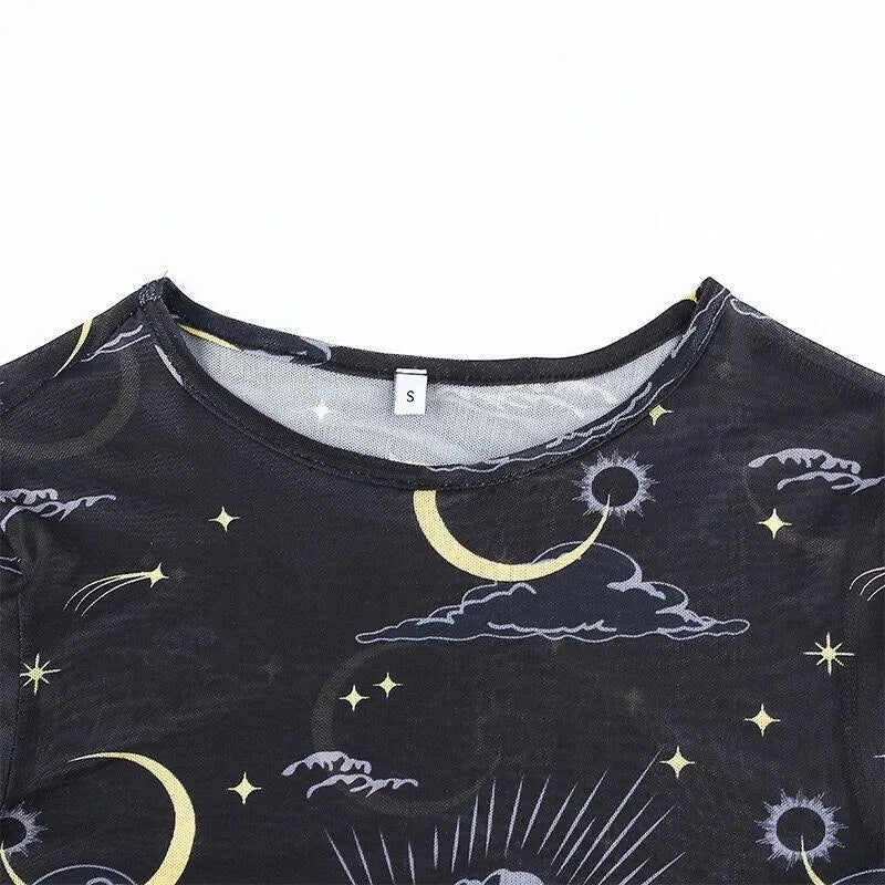 Moon Sun Mesh Top