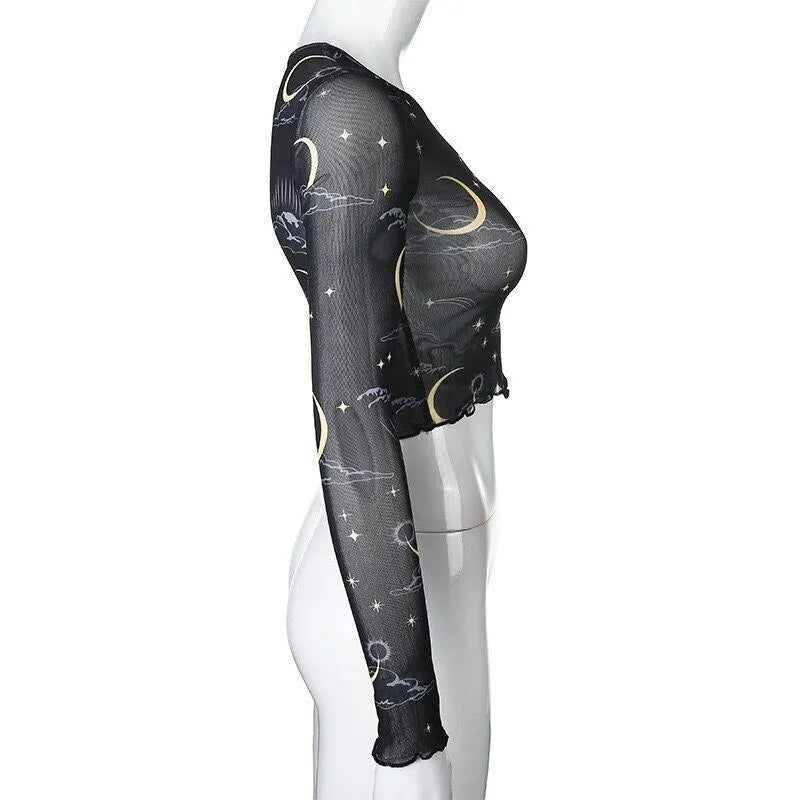 Moon Sun Mesh Top