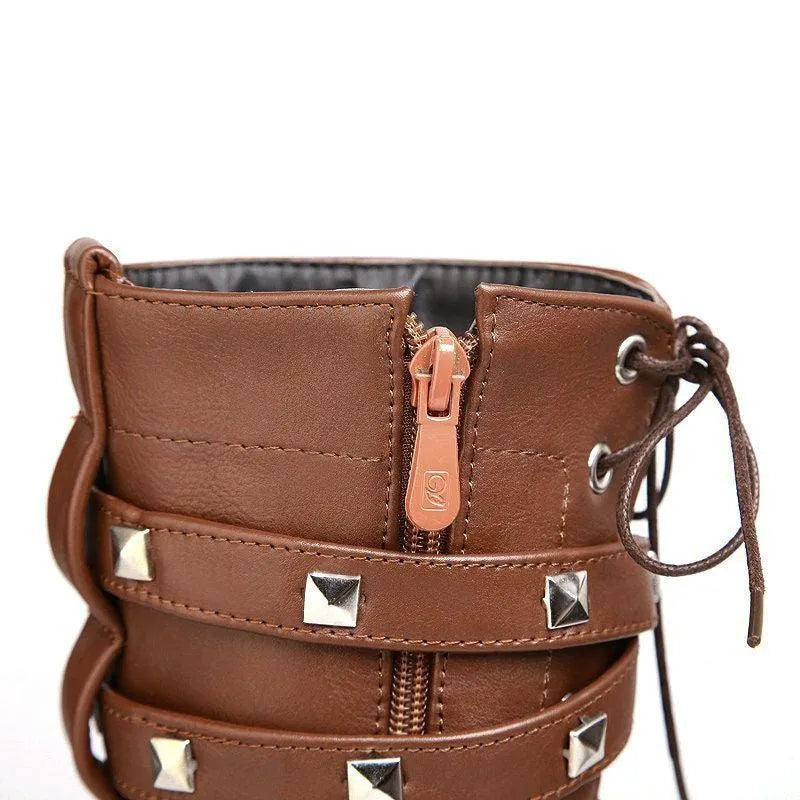 Rivet High Heel Boots