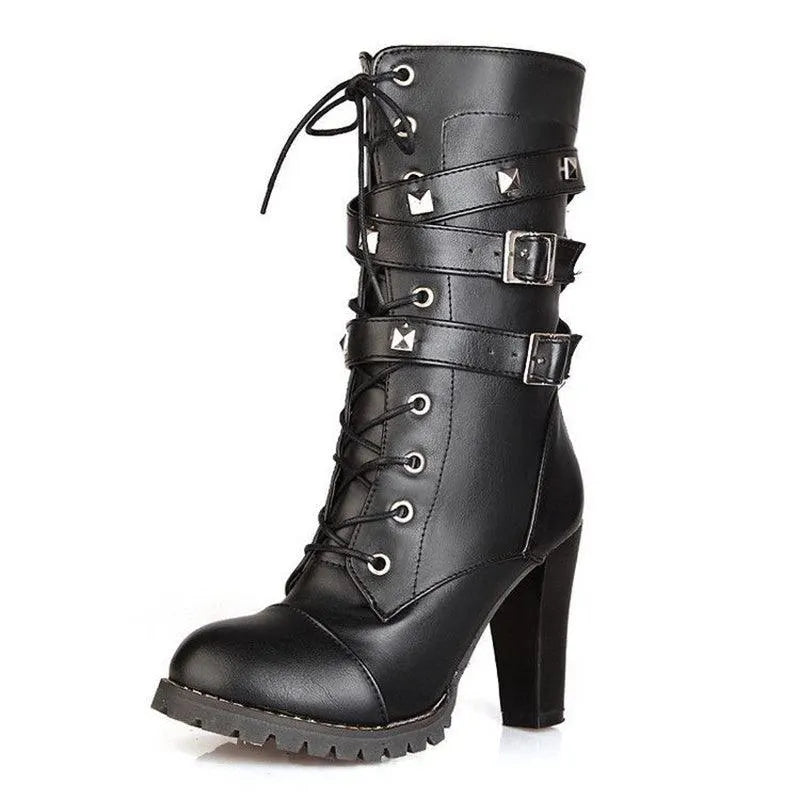Rivet High Heel Boots