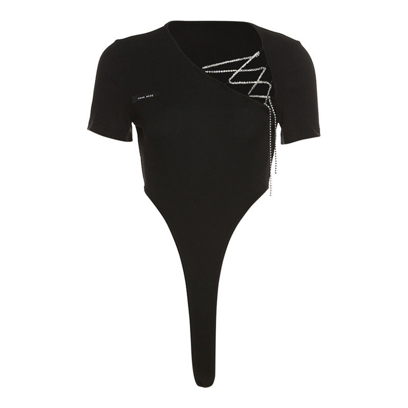 Lost In Diamond Short Sleeve Bodysuit