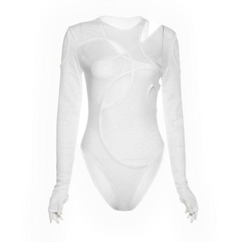 Sooner Or Later Mesh Cutout Bodysuit