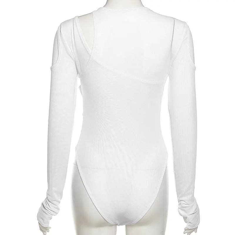 Sooner Or Later Mesh Cutout Bodysuit