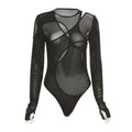 Sooner Or Later Mesh Cutout Bodysuit