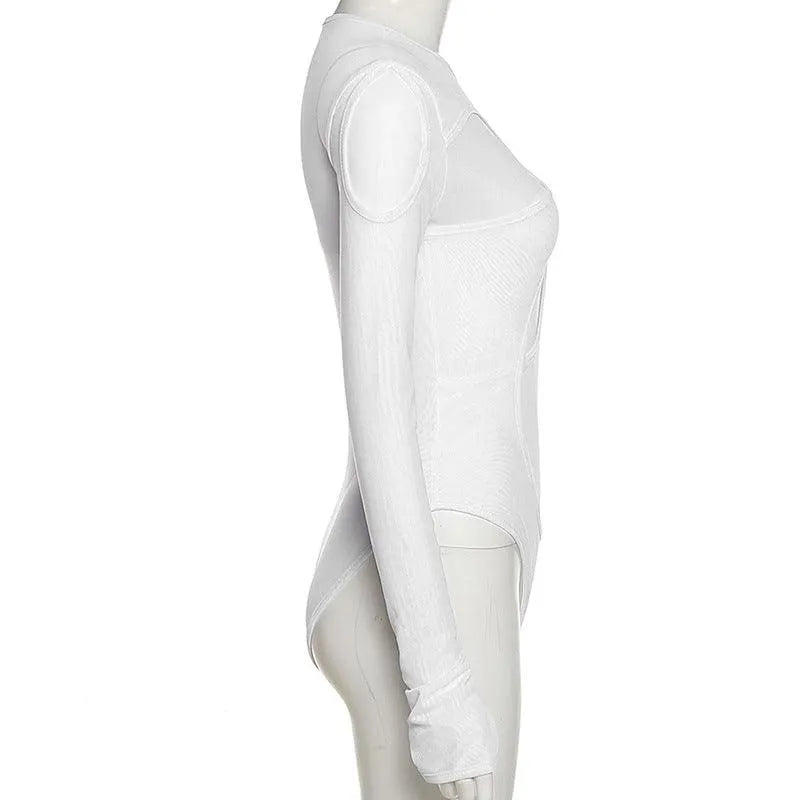 Sooner Or Later Mesh Cutout Bodysuit