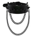 Gothic Double Chain Spikes Large Choker