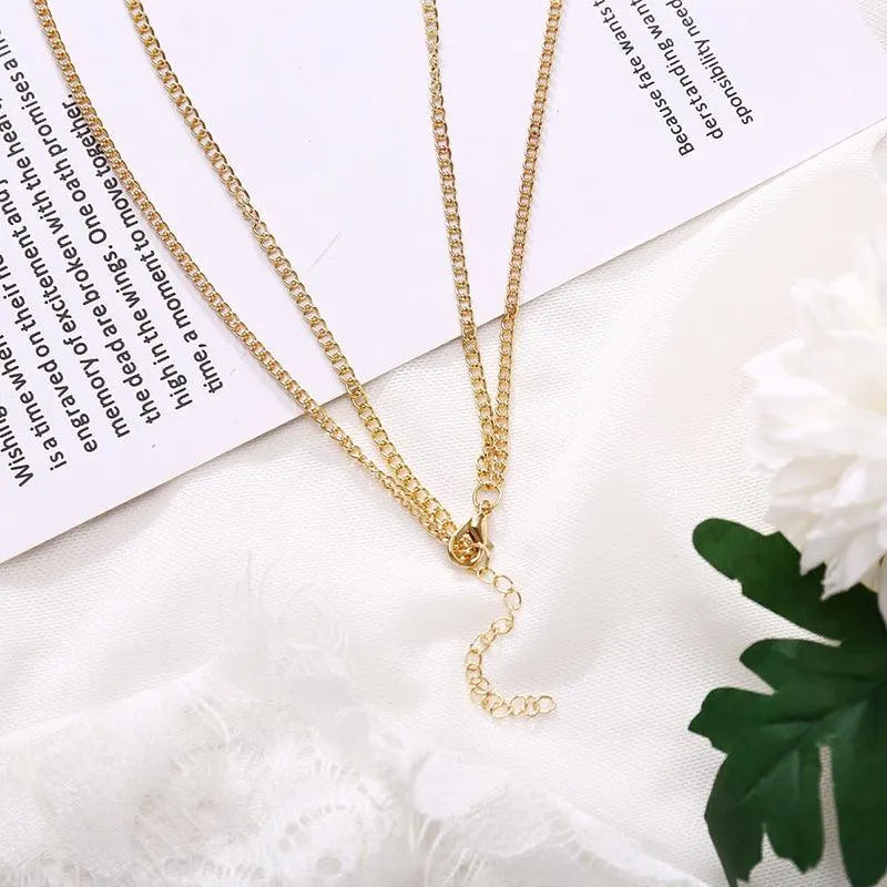 Sun and Moon Double Layer Choker