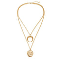 Sun and Moon Double Layer Choker