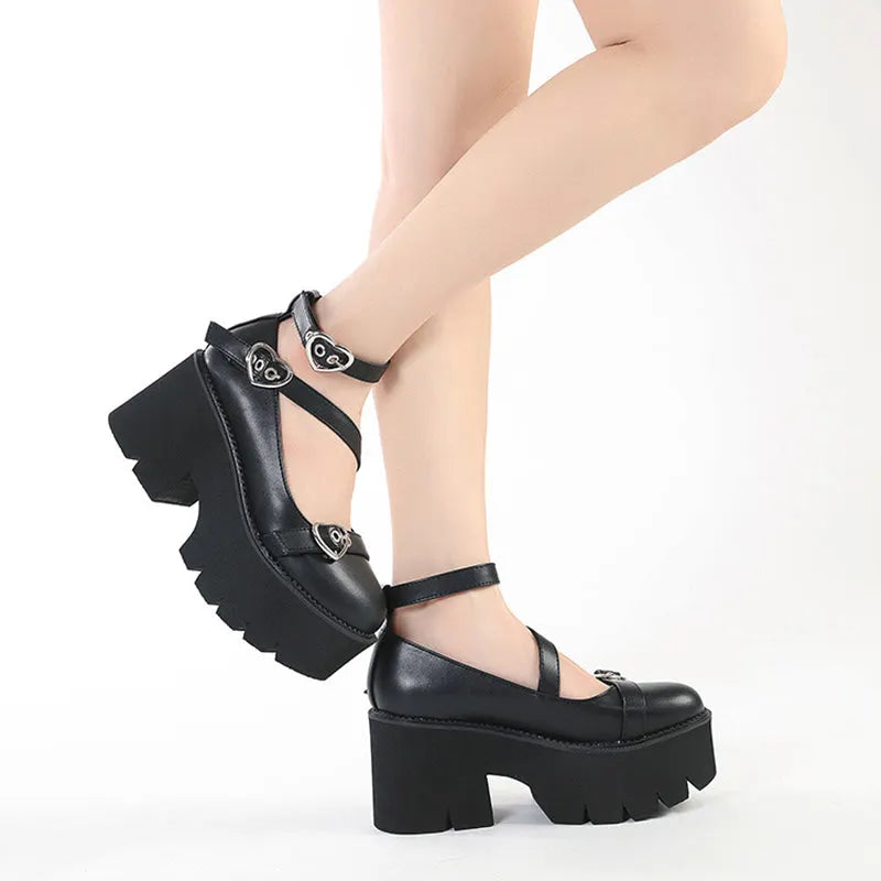 A Love Heart Lolita Shoes