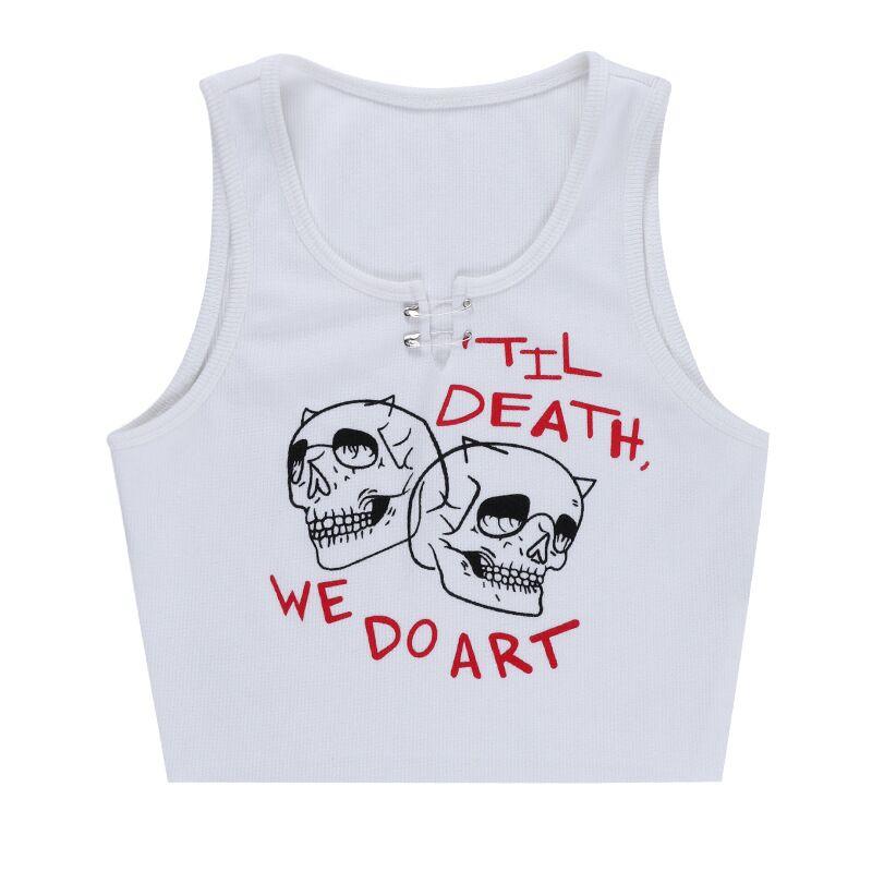 Skeleton Letter Printed Top