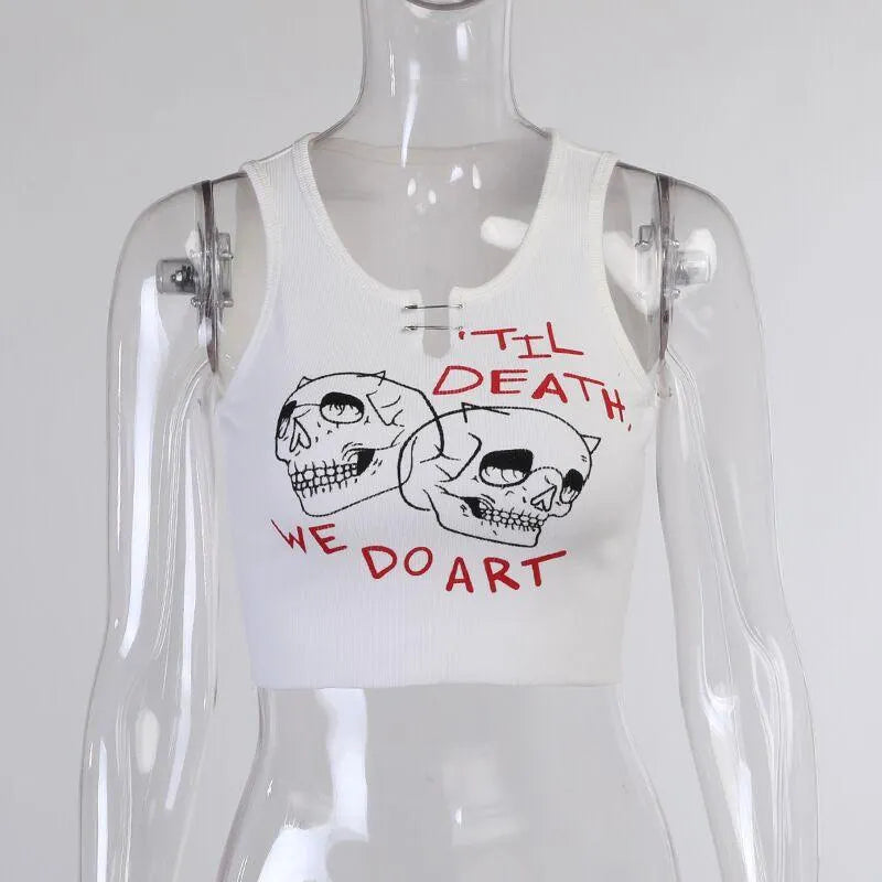 Skeleton Letter Printed Top