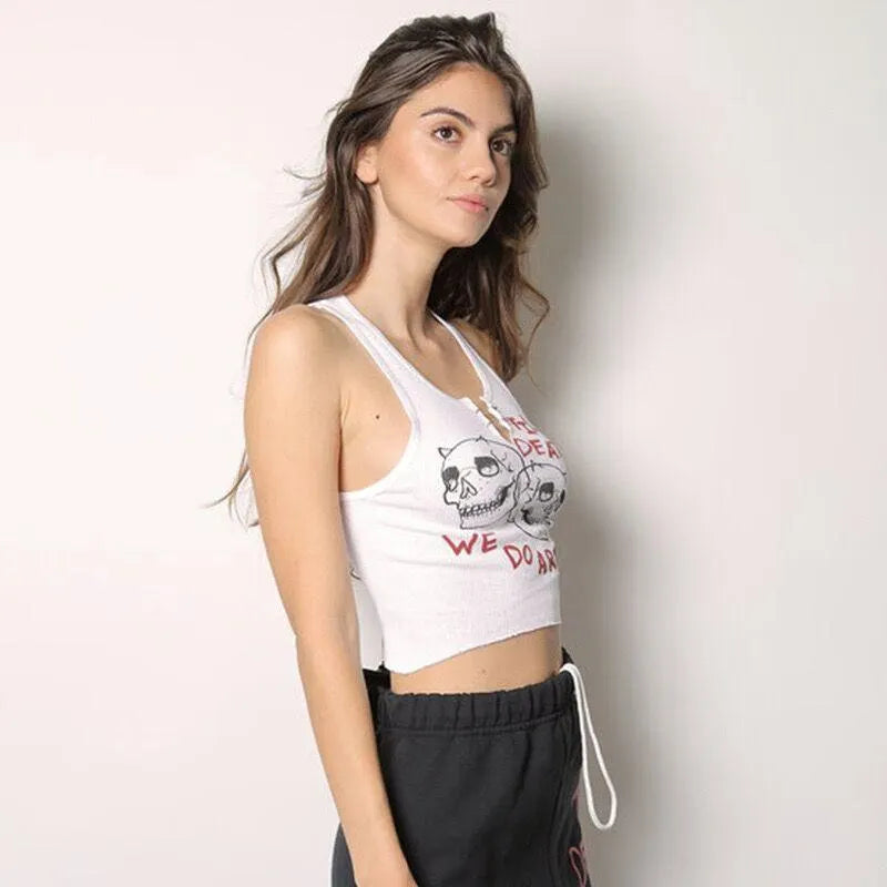 Skeleton Letter Printed Top