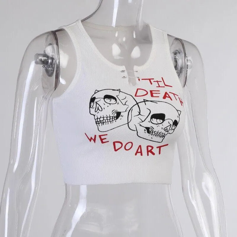 Skeleton Letter Printed Top