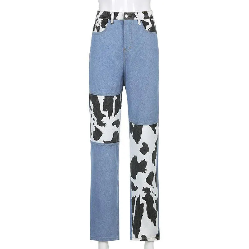 Cow Pattern Printed Pants