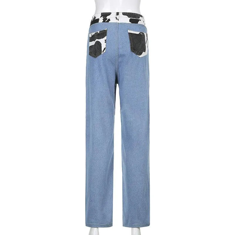 Cow Pattern Printed Pants