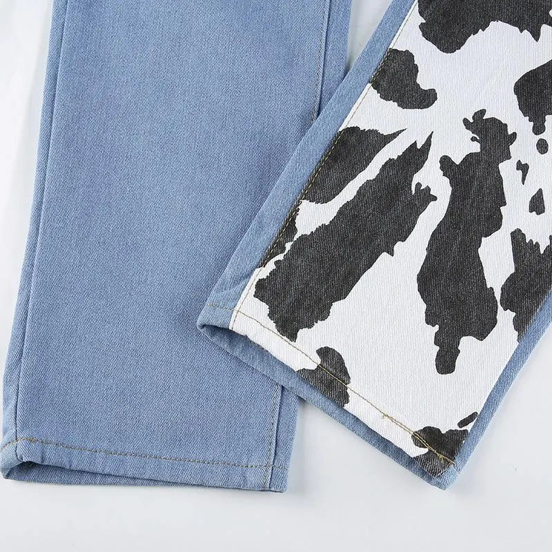 Cow Pattern Printed Pants