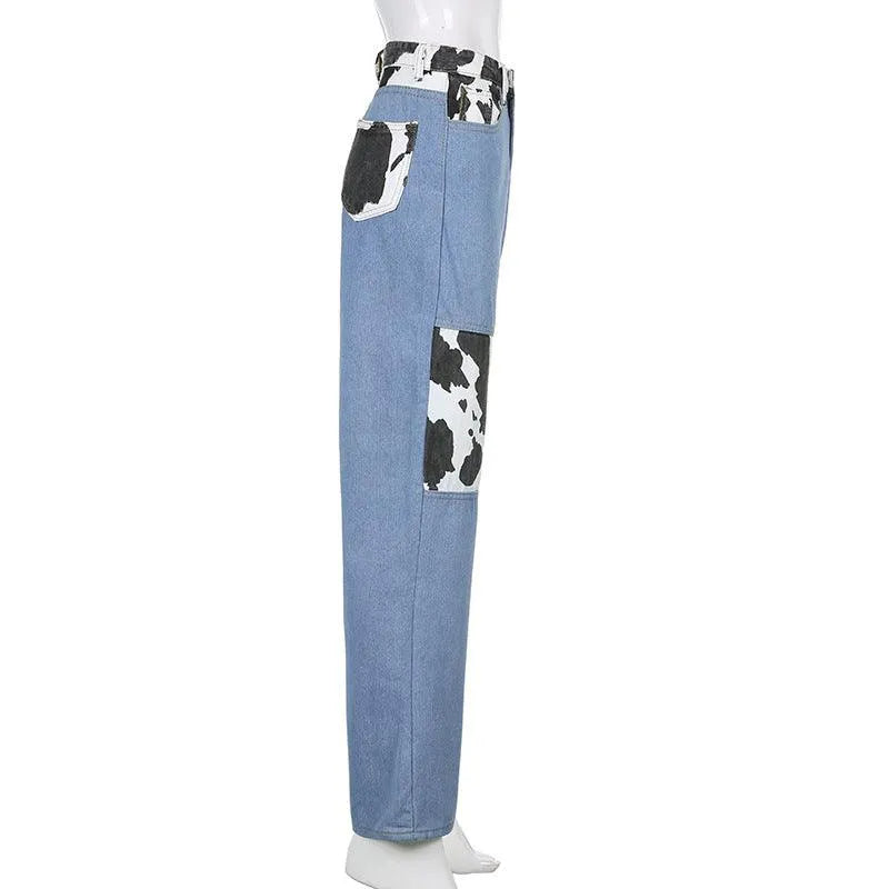Cow Pattern Printed Pants