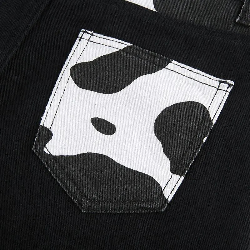 Cow Pattern Printed Pants