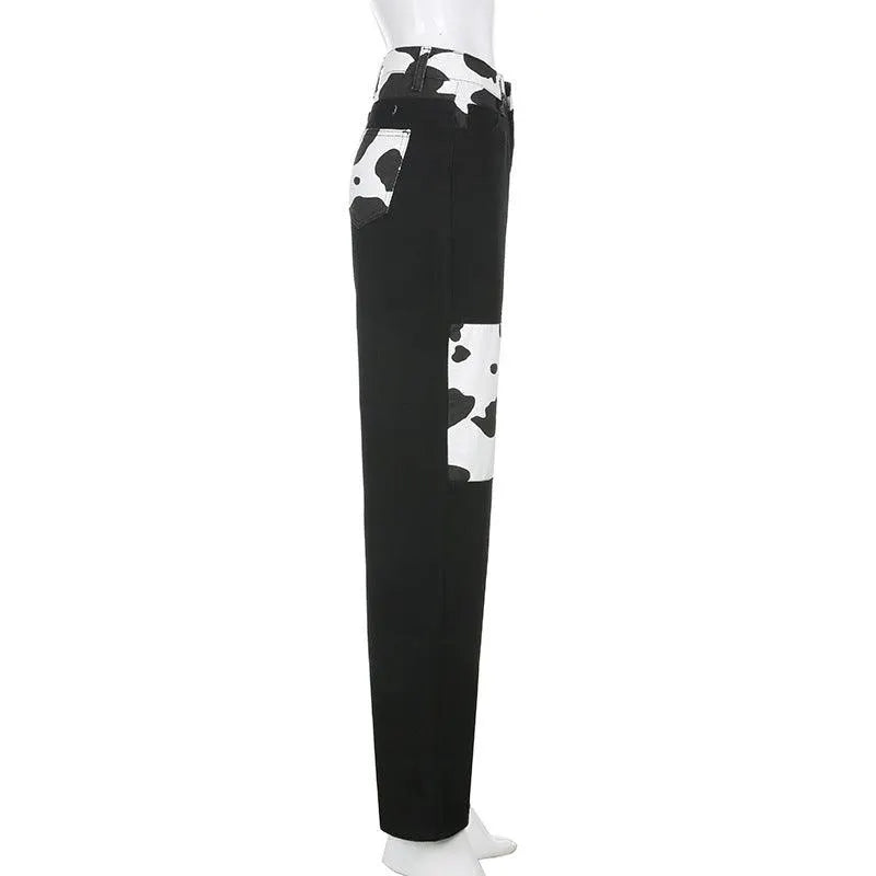 Cow Pattern Printed Pants