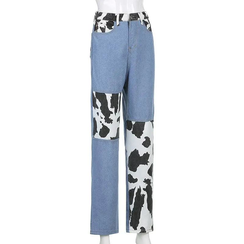 Cow Pattern Printed Pants
