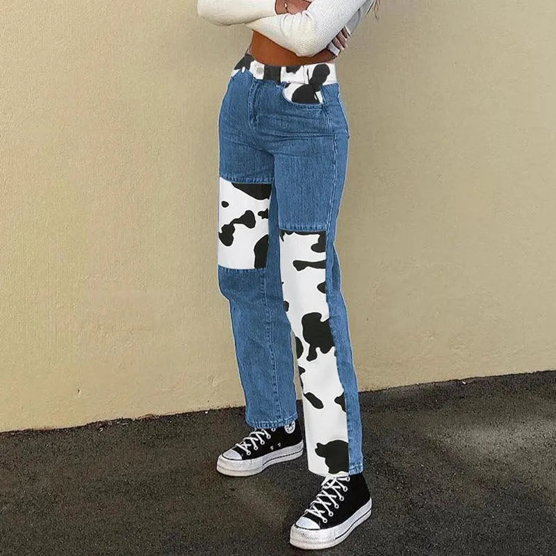 Cow Pattern Printed Pants