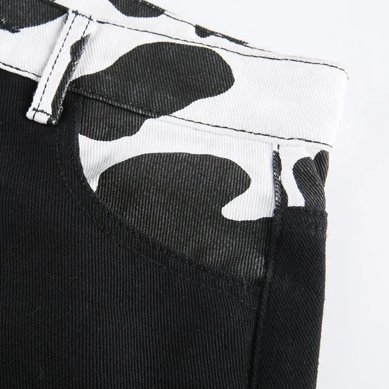 Cow Pattern Printed Pants