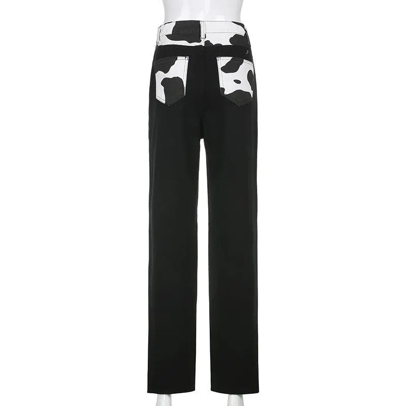 Cow Pattern Printed Pants