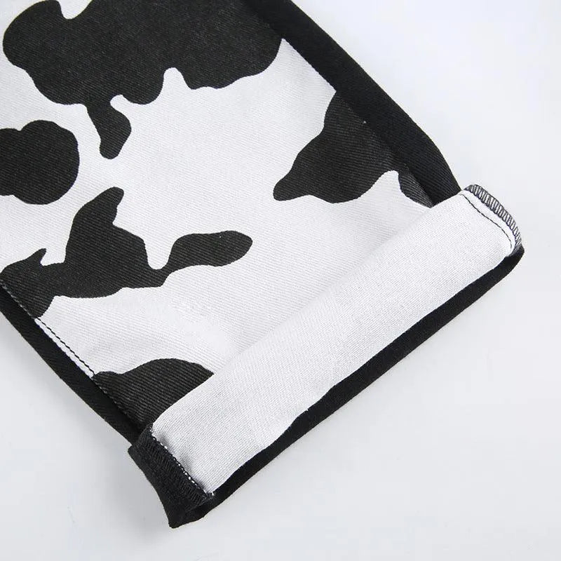 Cow Pattern Printed Pants