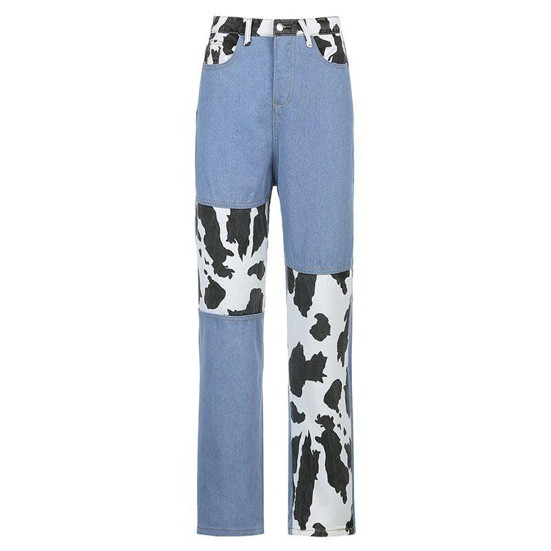 Cow Pattern Printed Pants