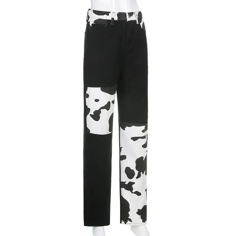 Cow Pattern Printed Pants