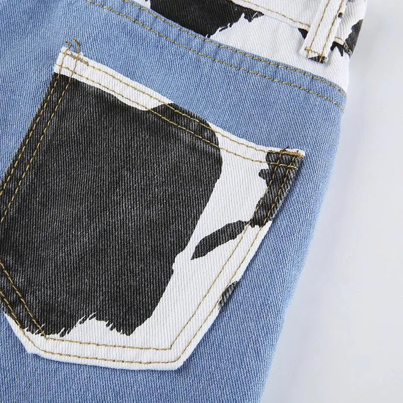 Cow Pattern Printed Pants
