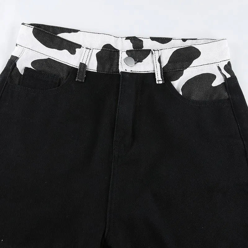 Cow Pattern Printed Pants