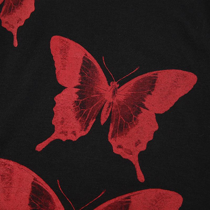Watercolor Butterfly Print Top
