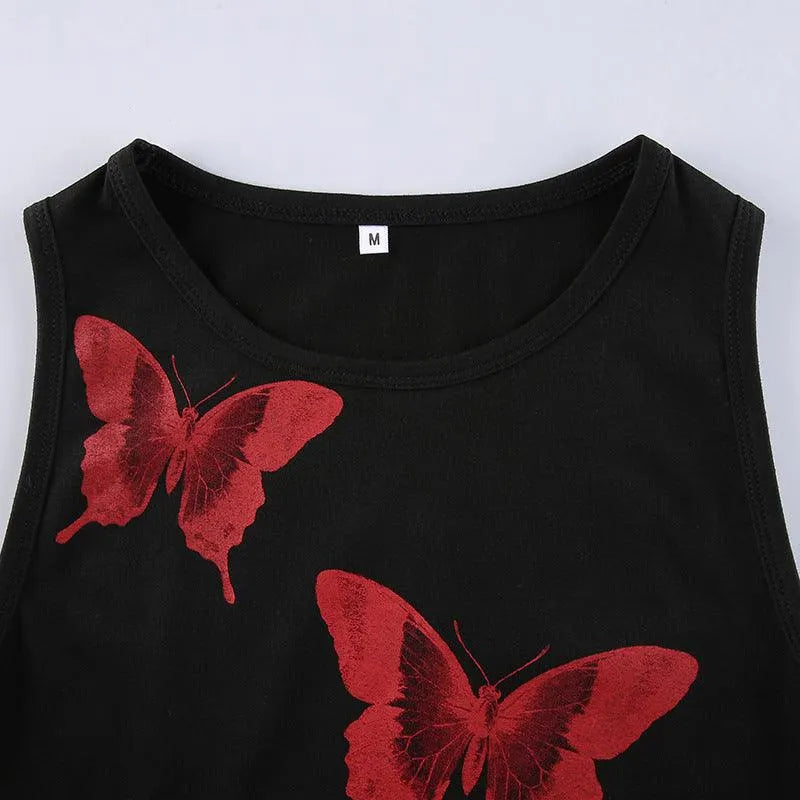 Watercolor Butterfly Print Top
