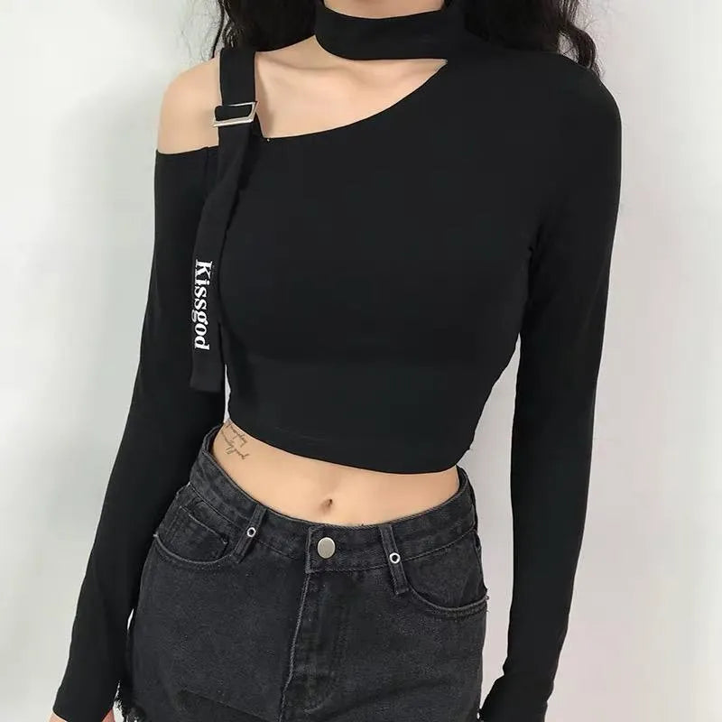 Off-the-Shoulder Long Sleeve Top