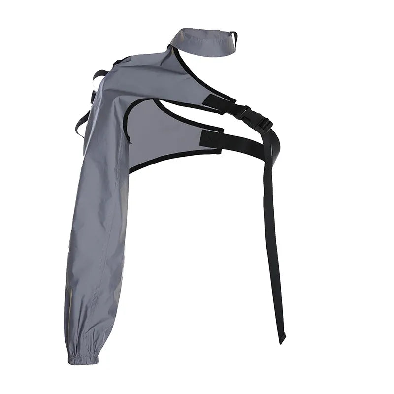 Irregular One Shoulder Reflective Performance Jacket