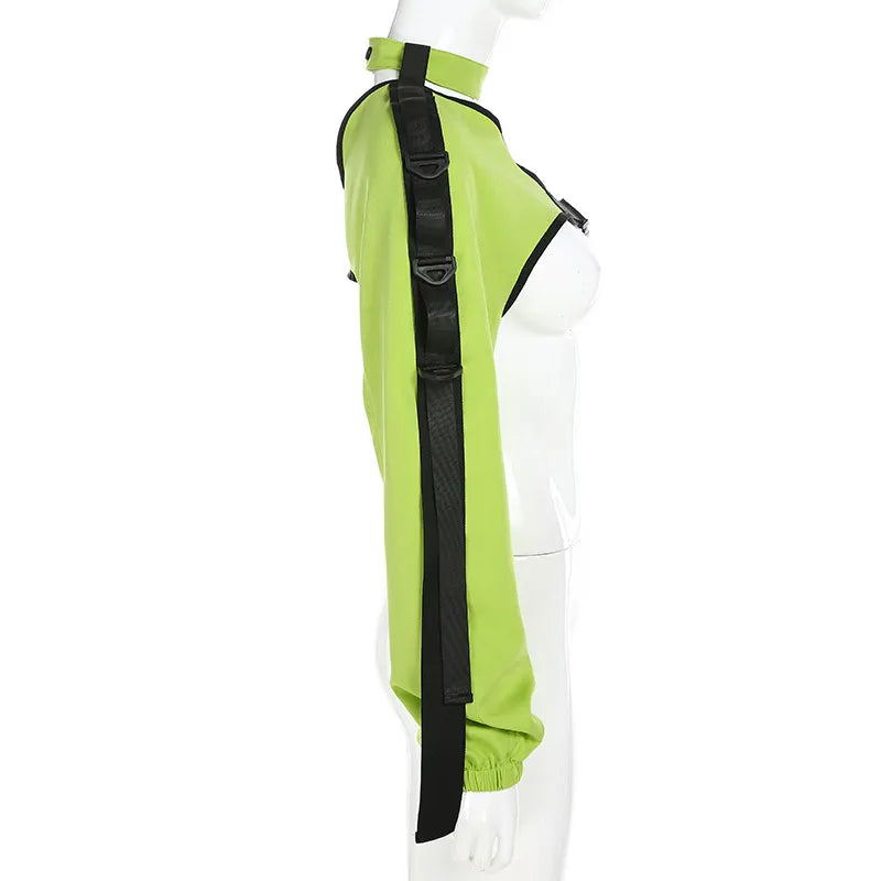 Irregular One Shoulder Reflective Performance Jacket
