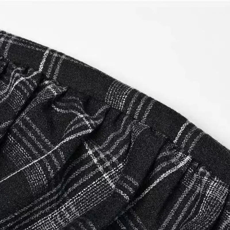 Plaid Wrinkle Slim Dress