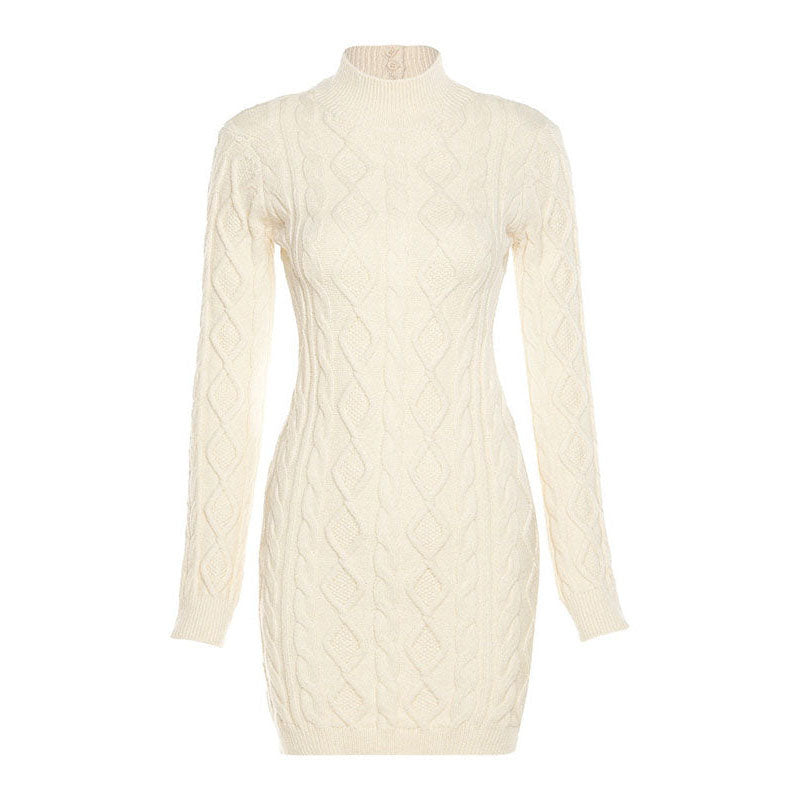Ice Reign Knitted Open Back Sweater Dress
