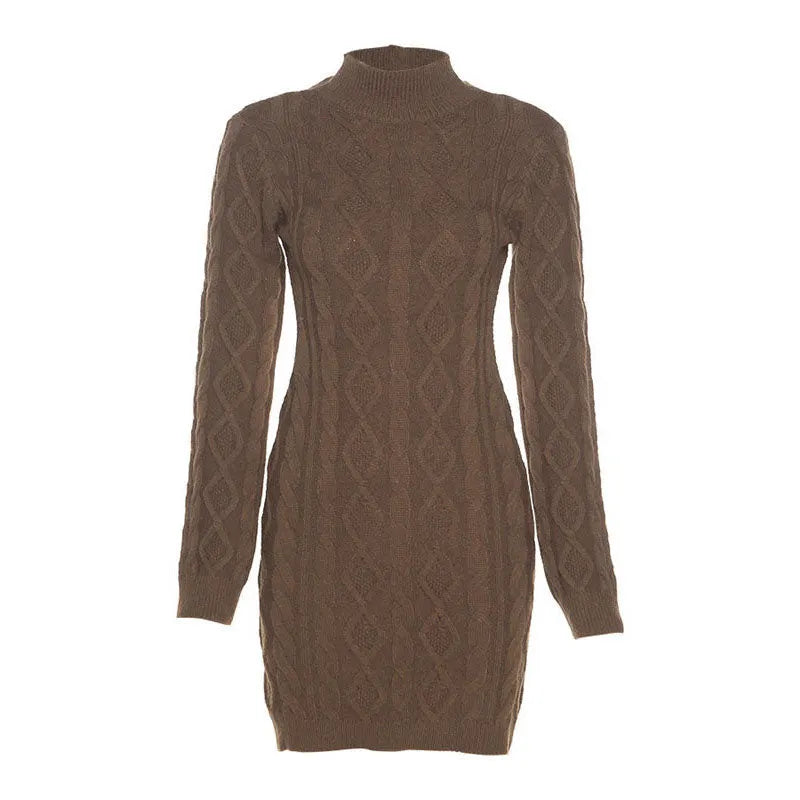 Ice Reign Knitted Open Back Sweater Dress