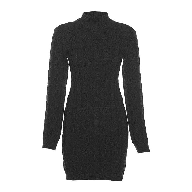 Ice Reign Knitted Open Back Sweater Dress