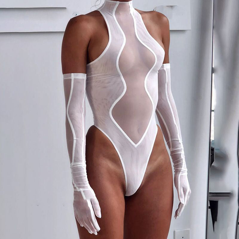 Goth Skinny Pack Hip Sports Bodysuit