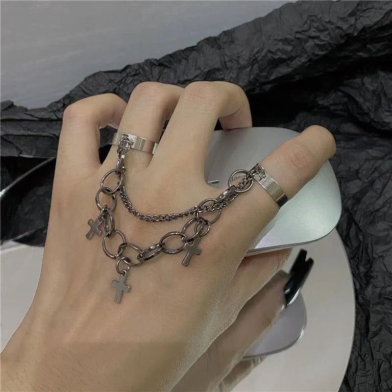 Double Chained Cross Ring
