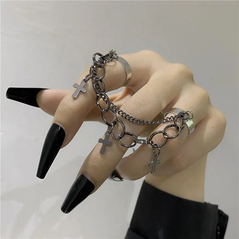 Double Chained Cross Ring
