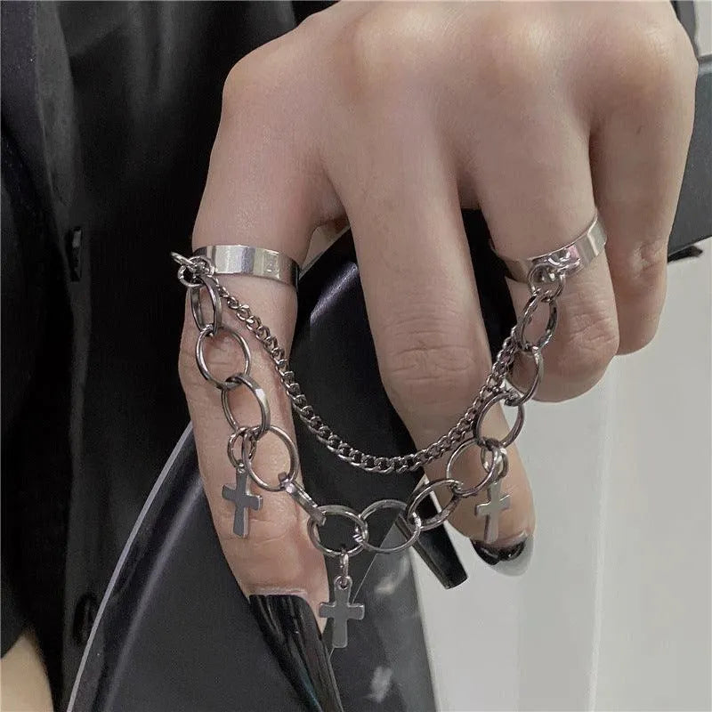 Double Chained Cross Ring