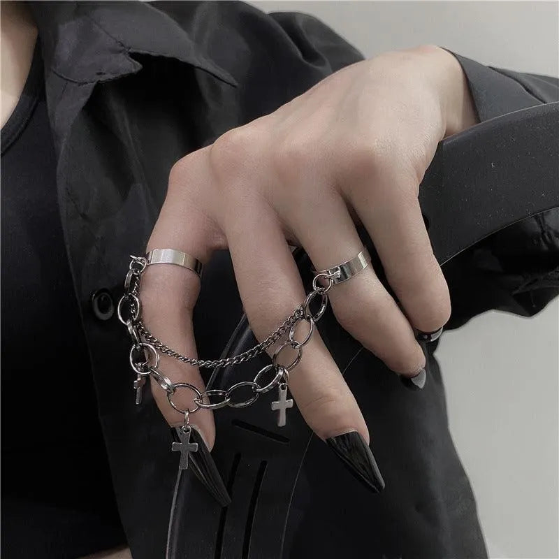 Double Chained Cross Ring