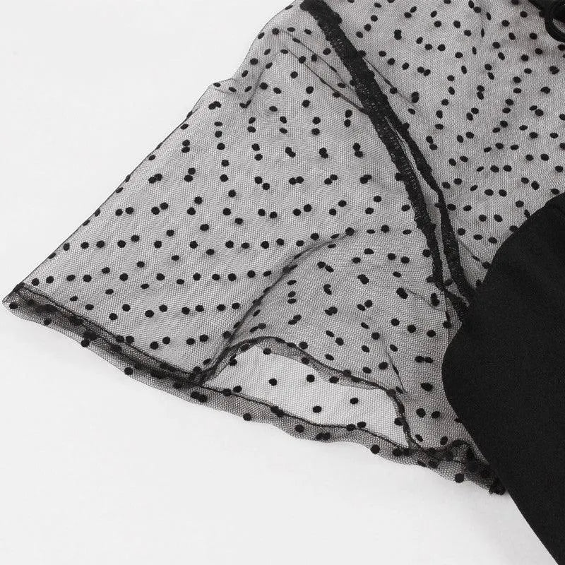 Polka Dot Mesh Bubble Dress