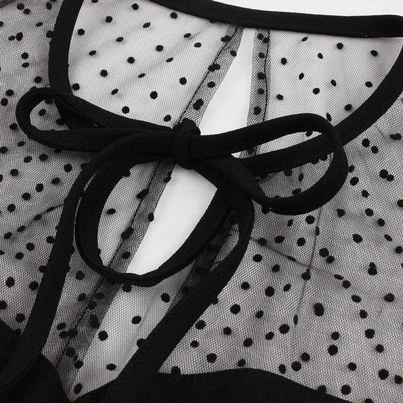 Polka Dot Mesh Bubble Dress